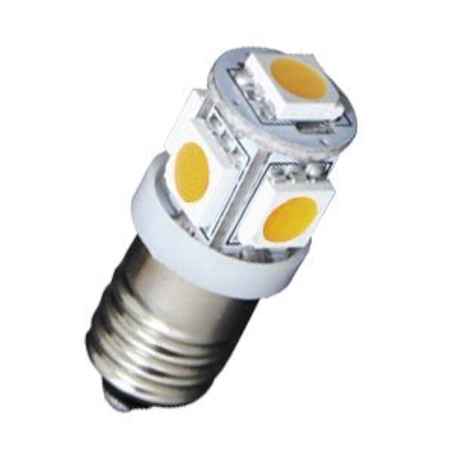LED豆電球 【4~6V対応】 5LED 口金サイズE10 【電球色】 Amazon | LED豆電球 【4~6V対応】 5LED 口金サイズE10 【電球色